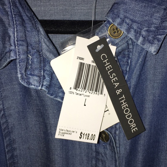 CHELSEA & THEODORE DENIM DRESS - Picture 4 of 8